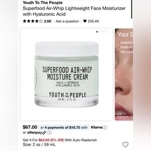 Youth To The People Superfood Air-Whip Lightweight Face Moisturizer